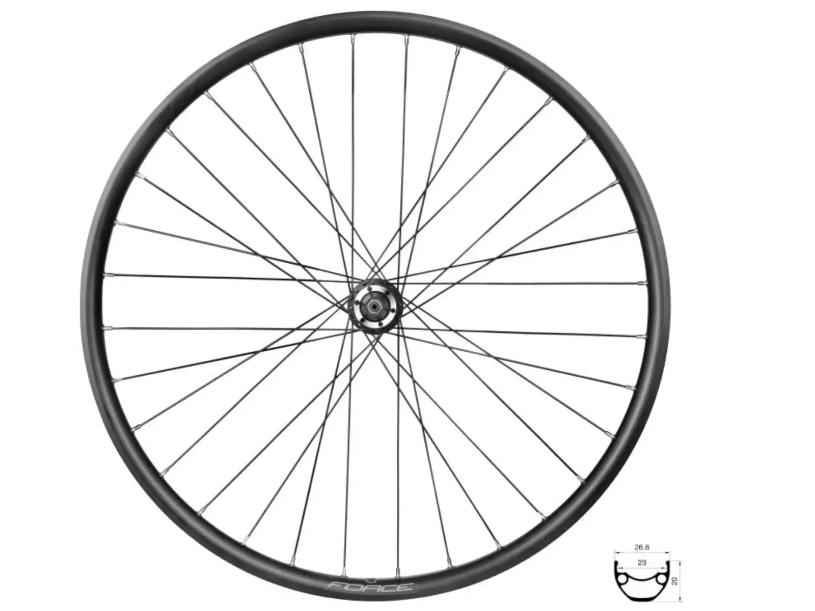 Force XC Disc 584×23 zadní vypletené kolo F804333 32 děr