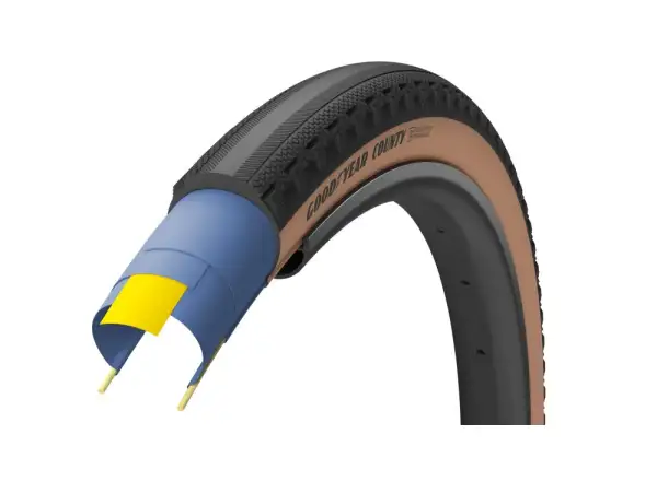 Goodyear County Ultimate Tubeless Complete 40-622 gravel plášť kevlar Tan