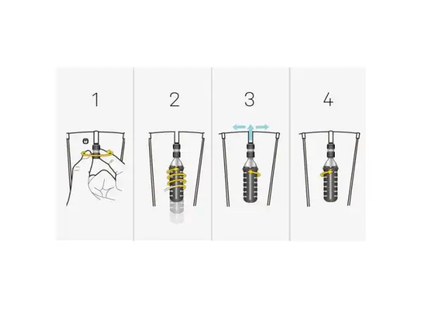 Topeak Nano Airbooster pumpa + 16g CO2 náplň