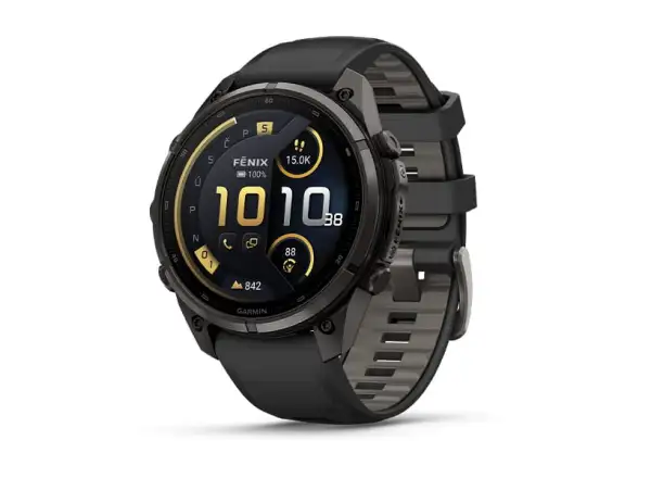 Garmin fenix 9 Pro inReach 43 mm chytré hodinky Carbon gray DLC Titanium Black/Pebble gray