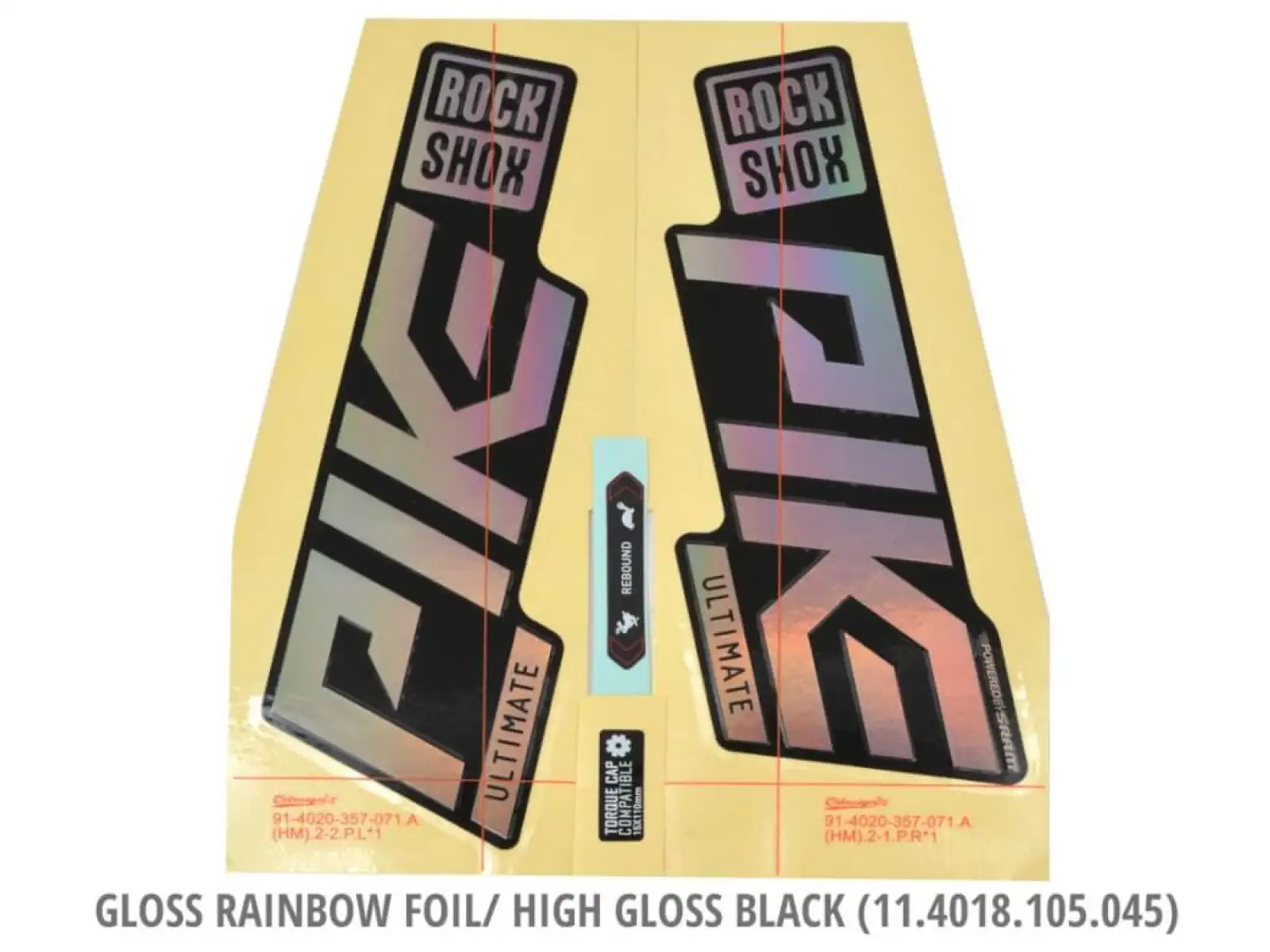 Rock Shox Decal Pike Ultimate 27,5"/29" 2021 gloss rainbow foil/high gloss black