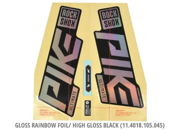 Rock Shox Decal Pike Ultimate 27,5"/29" 2021 gloss rainbow foil/high gloss black