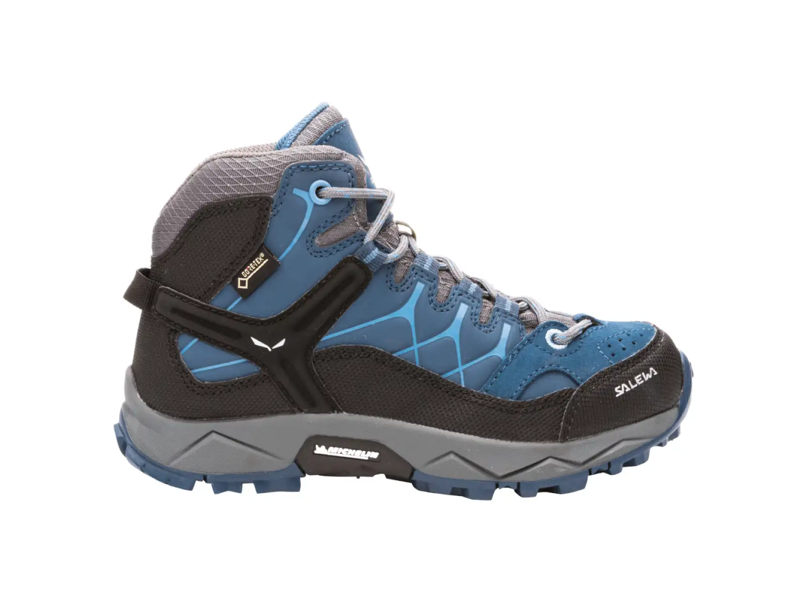Salewa Alp Trainer Mid GTX dětské outdoorové boty Dark Denim Charcoal