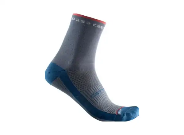 Castelli dámské cyklistické ponožky Rosso Corsa 11 light steel blue