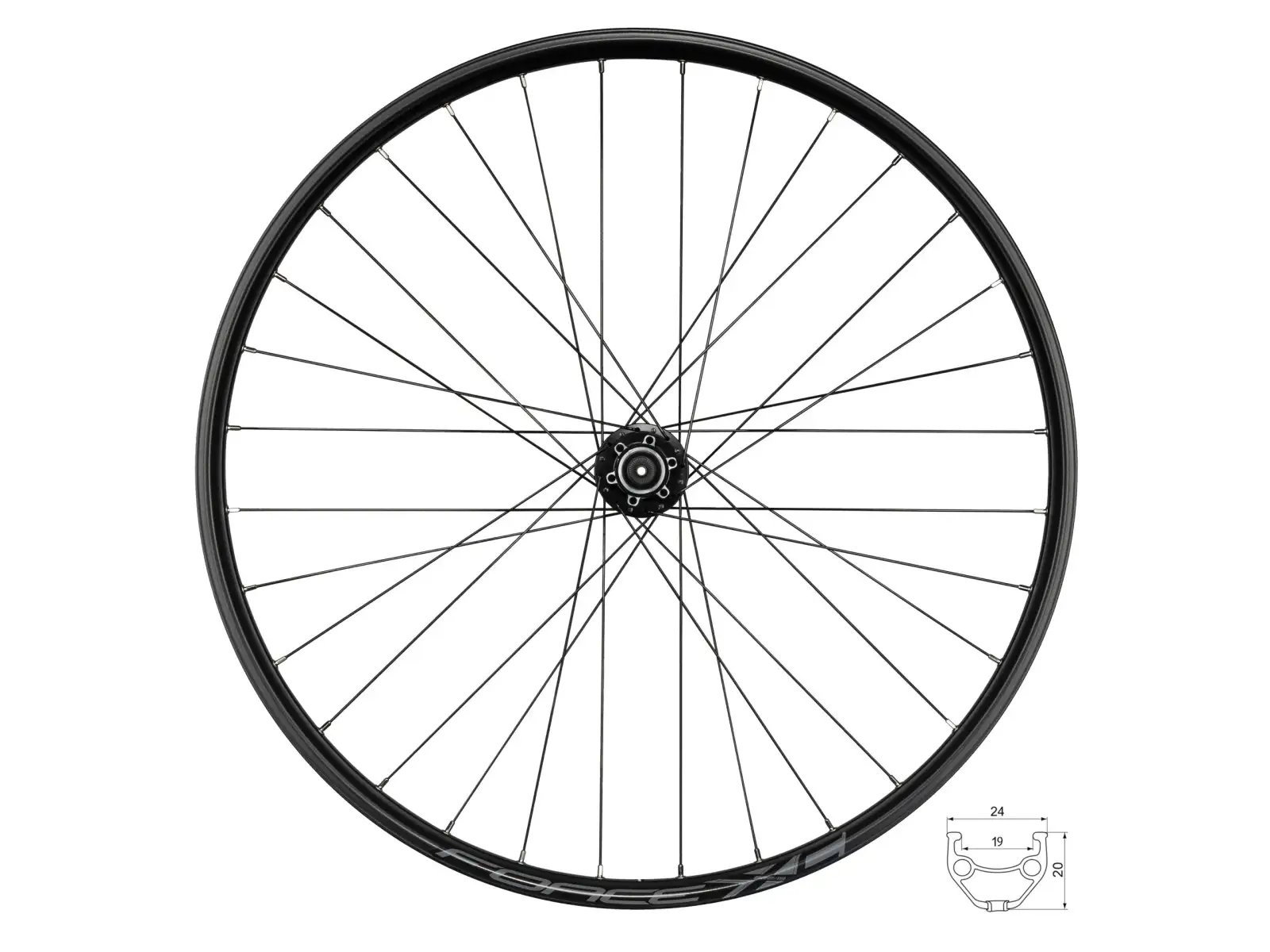 Force XC Disc 29 přední vypletené kolo náboj Force F804342