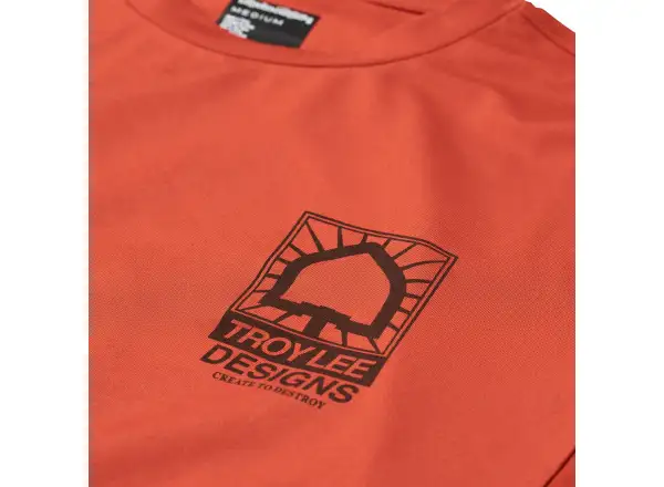 Troy Lee Designs Ruckus Ride Tee Create To Destroy pánský dres dlouhý rukáv Brick