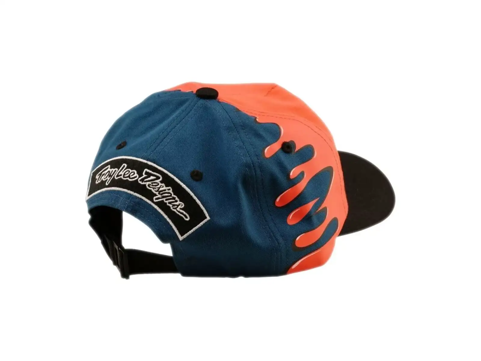 Troy Lee Designs Unstructured Curved Finish Line kšiltovka Coral/Blue