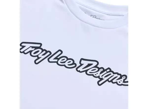 Troy Lee Designs Signature pánské triko krátký rukáv White/Black