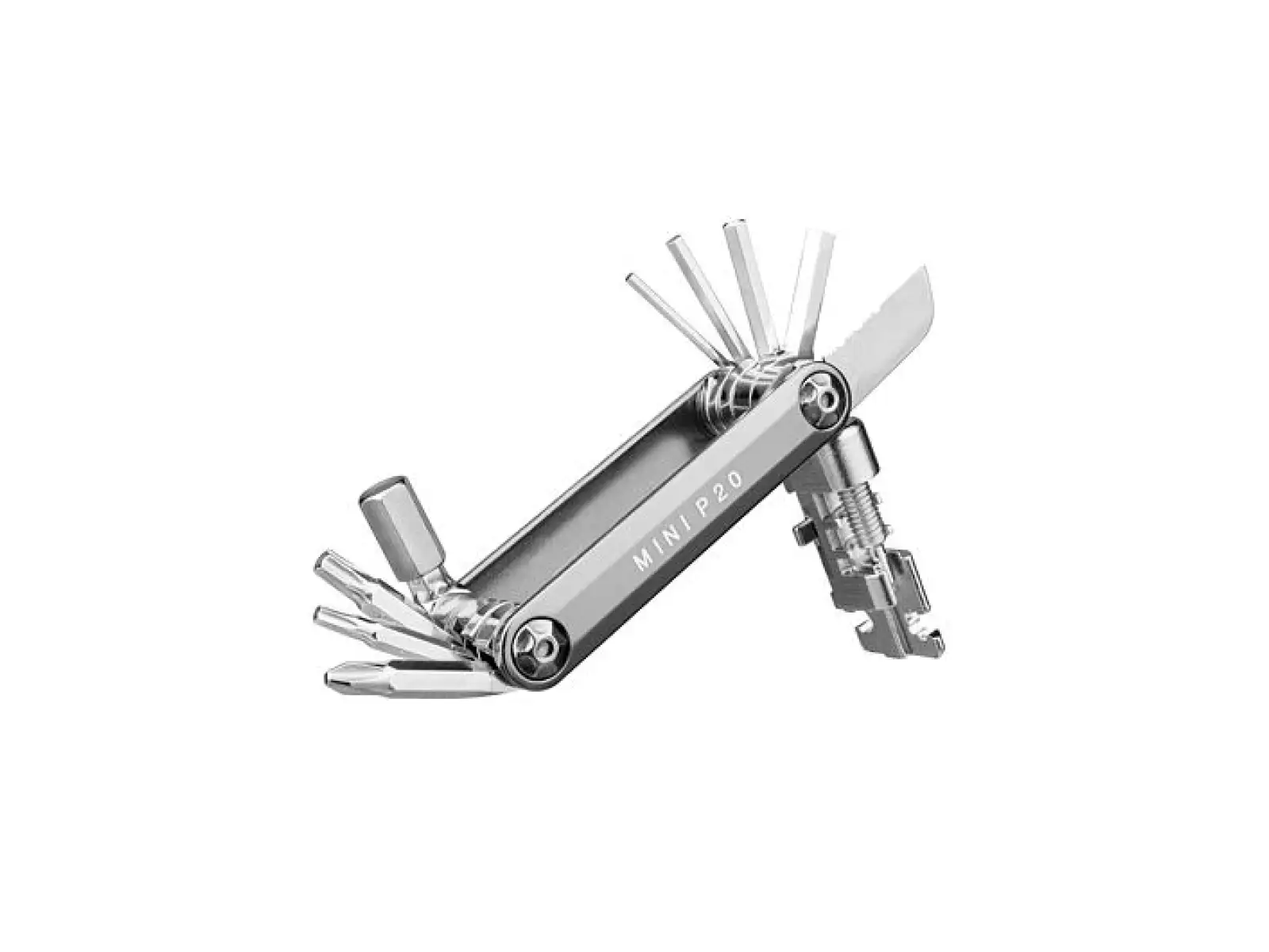 Topeak Mini P20 multiklíč 20 funkcí stříbrná