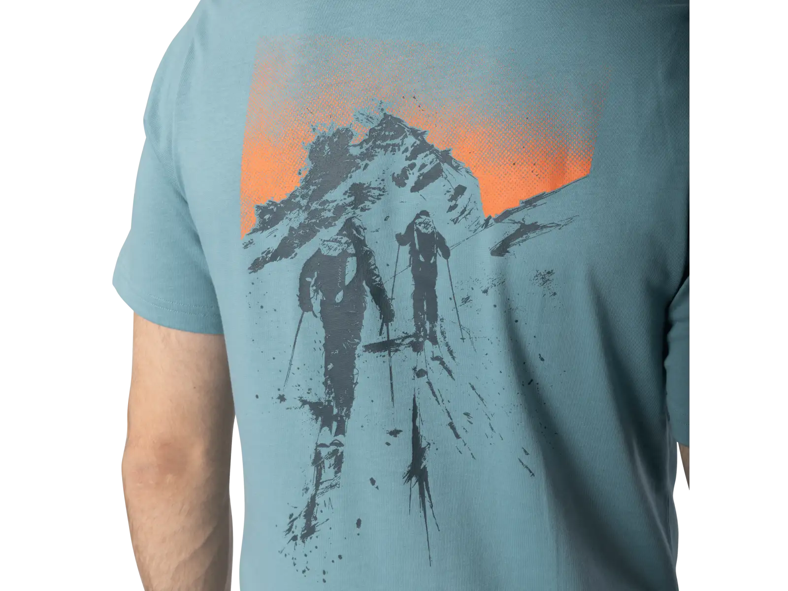 Dynafit Back Graphic Cotton pánské triko krátký rukáv Smoke Blue/Approach
