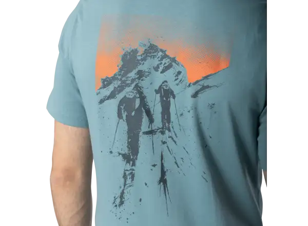 Dynafit Back Graphic Cotton pánské triko krátký rukáv Smoke Blue/Approach