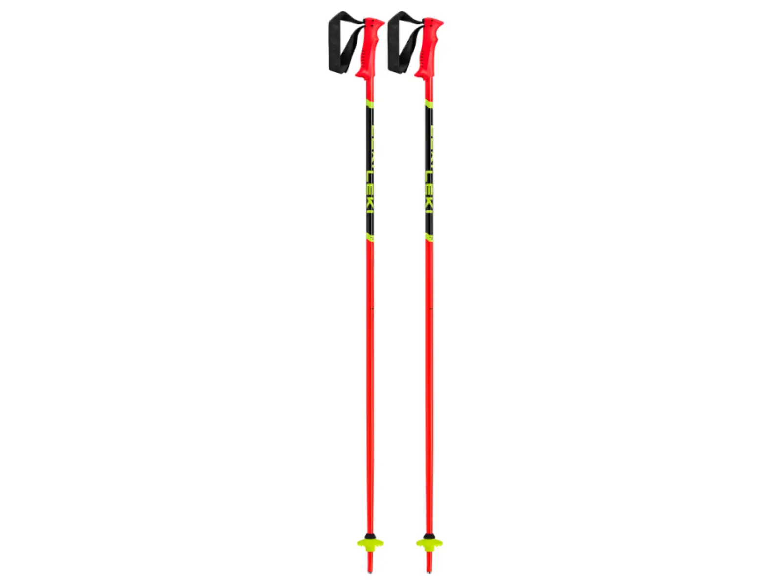 Leki Racing Kids dětské sjezdové hole Bright Red/Black/Neon Yellow