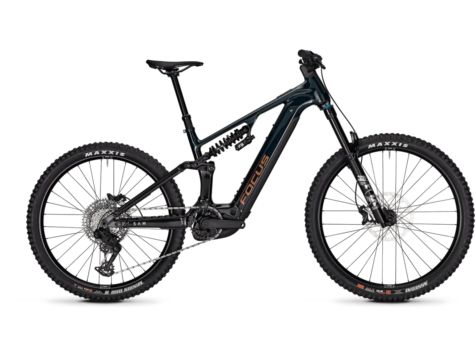 Focus SAM 8 800Wh celoodpružené elektrokolo Classicgreen / Obsidianblack
