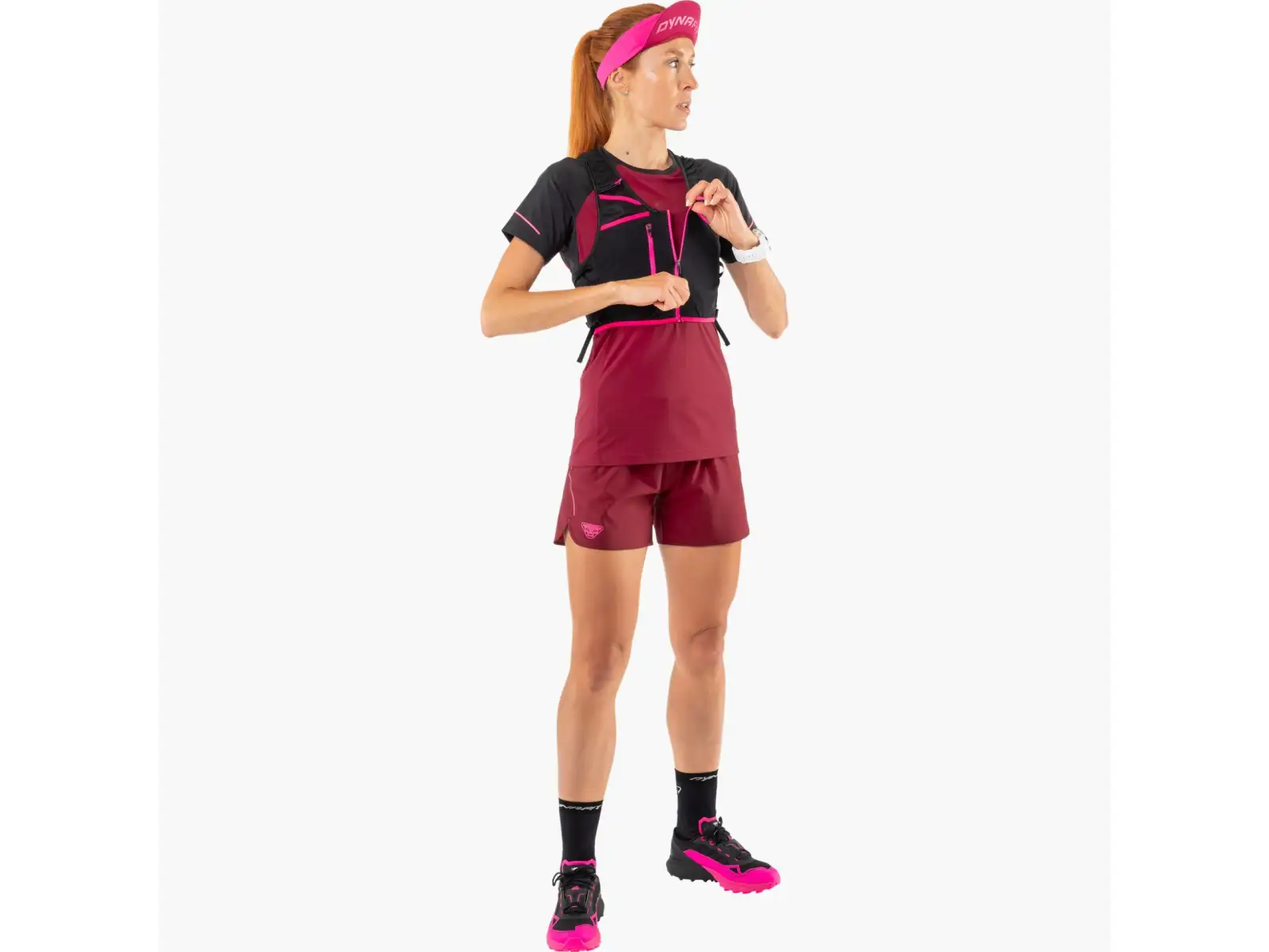 Dynafit Alpine Pro dámské běžecké triko Black Out/Beet Red