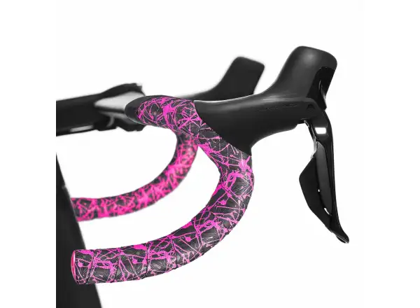 Supacaz Super Sticky Kush Splat omotávka Neon Pink/Pink Plugs