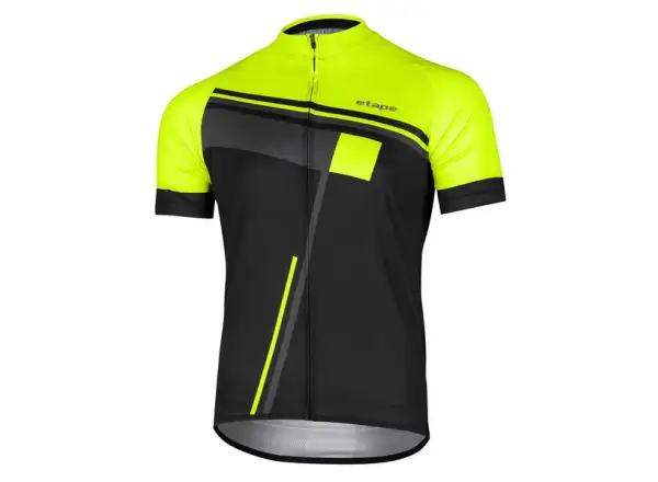 Etape Cube pánský dres krátký rukáv černá/žlutá fluo