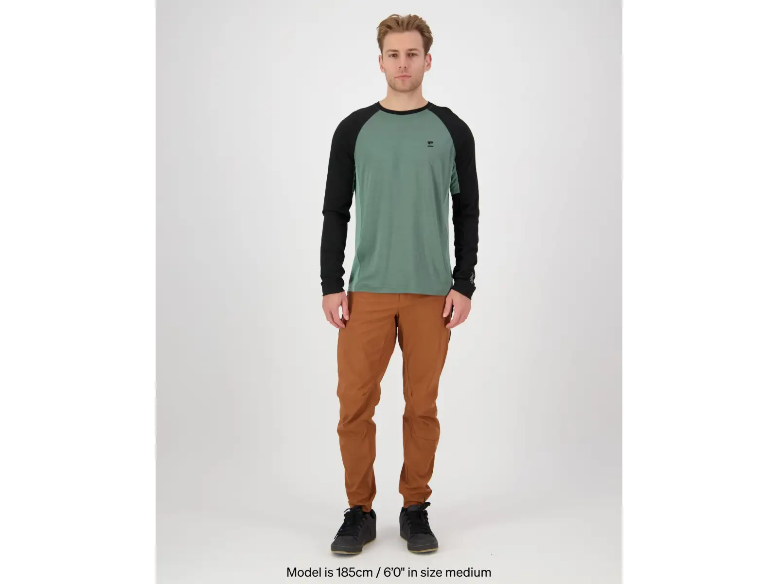 Mons Royale Tarn Merino pánské triko dlouhý rukáv Cypress / Black / Thyme