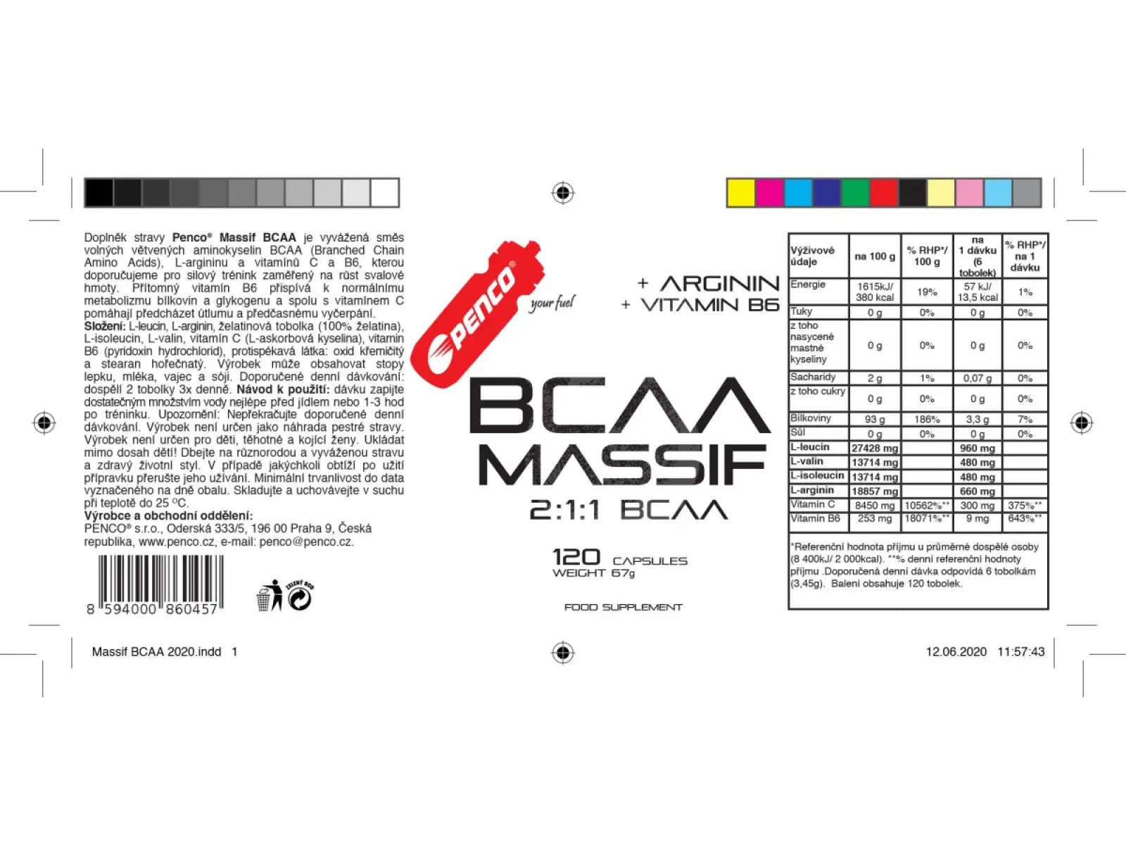 Penco BCAA MASSIF 120 tablet