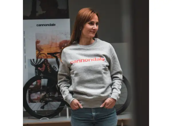 Cannondale Lifestyle mikina dlouhý rukáv Heather Grey/Rally Red
