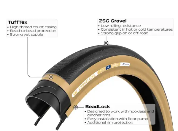 Panaracer GravelKing SS plášť 700x40 černá/hnědá