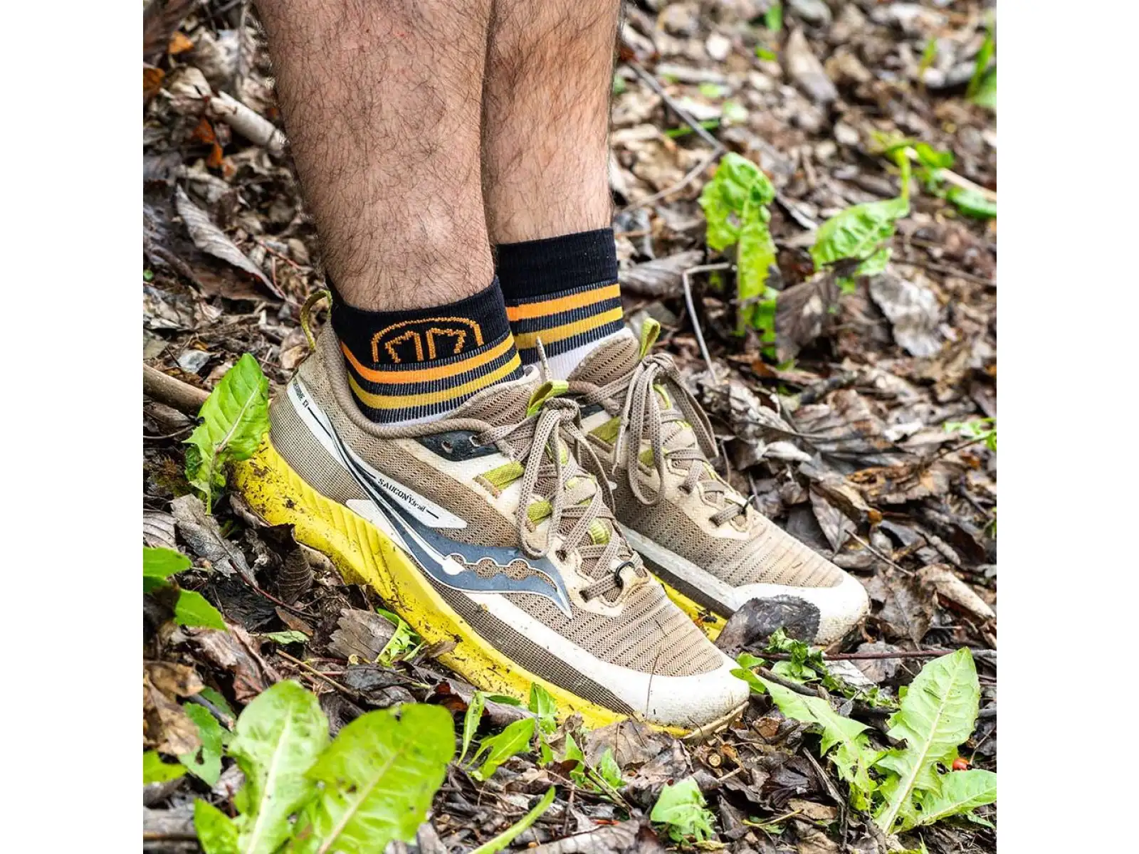 Sidas Run Anatomic Light Ankle běžecké ponožky bílo-černá