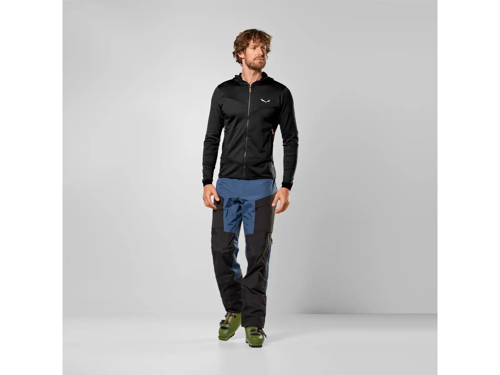 Salewa Sella Crevasse Hooded pánská mikina Black Out