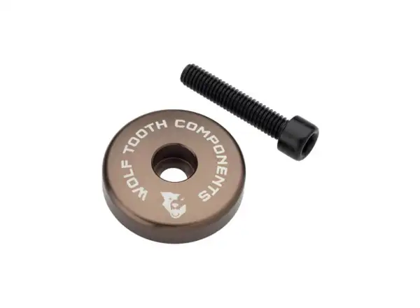 Wolf Tooth Ultralight víčko hlavového složení + 5 mm podložka espresso