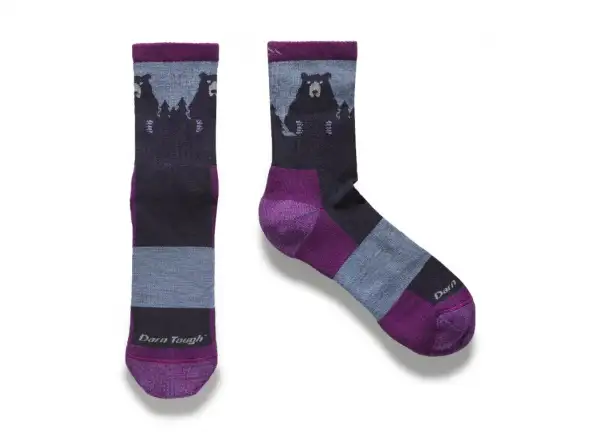 Darn Tough Bear Town Micro Crew Lightweight Cushion dámské ponožky Purple