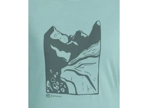 Ortovox 120 Cool Tec Mtn Cut dámské triko krátký rukáv Aquatic Ice M