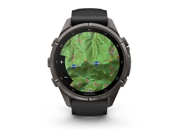 Garmin Fénix 9 Pro inReach 43 mm chytré hodinky Carbon Gray DLC Titanium Black/Pebble Gray