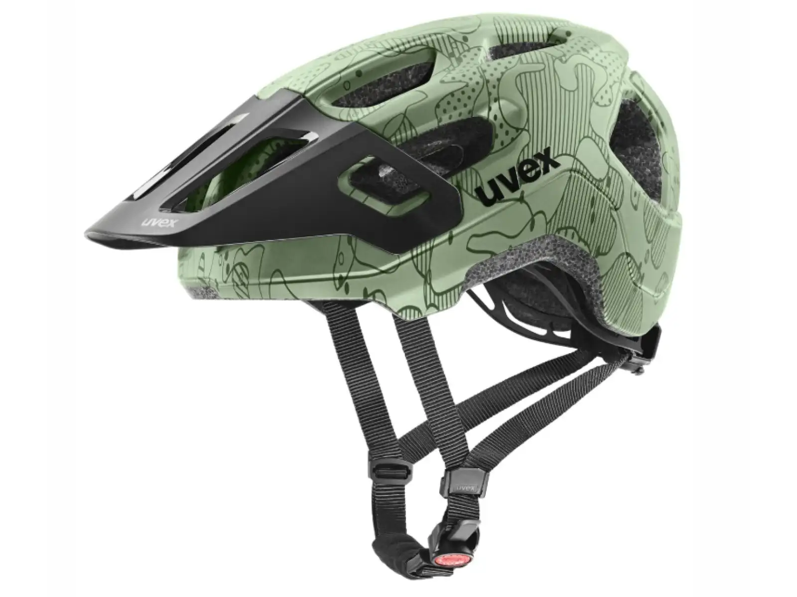 Uvex React Jr. dětská přilba Moss Green/Altim Matt