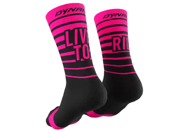 Dynafit Live To Ride sportovní ponožky Pink Glo