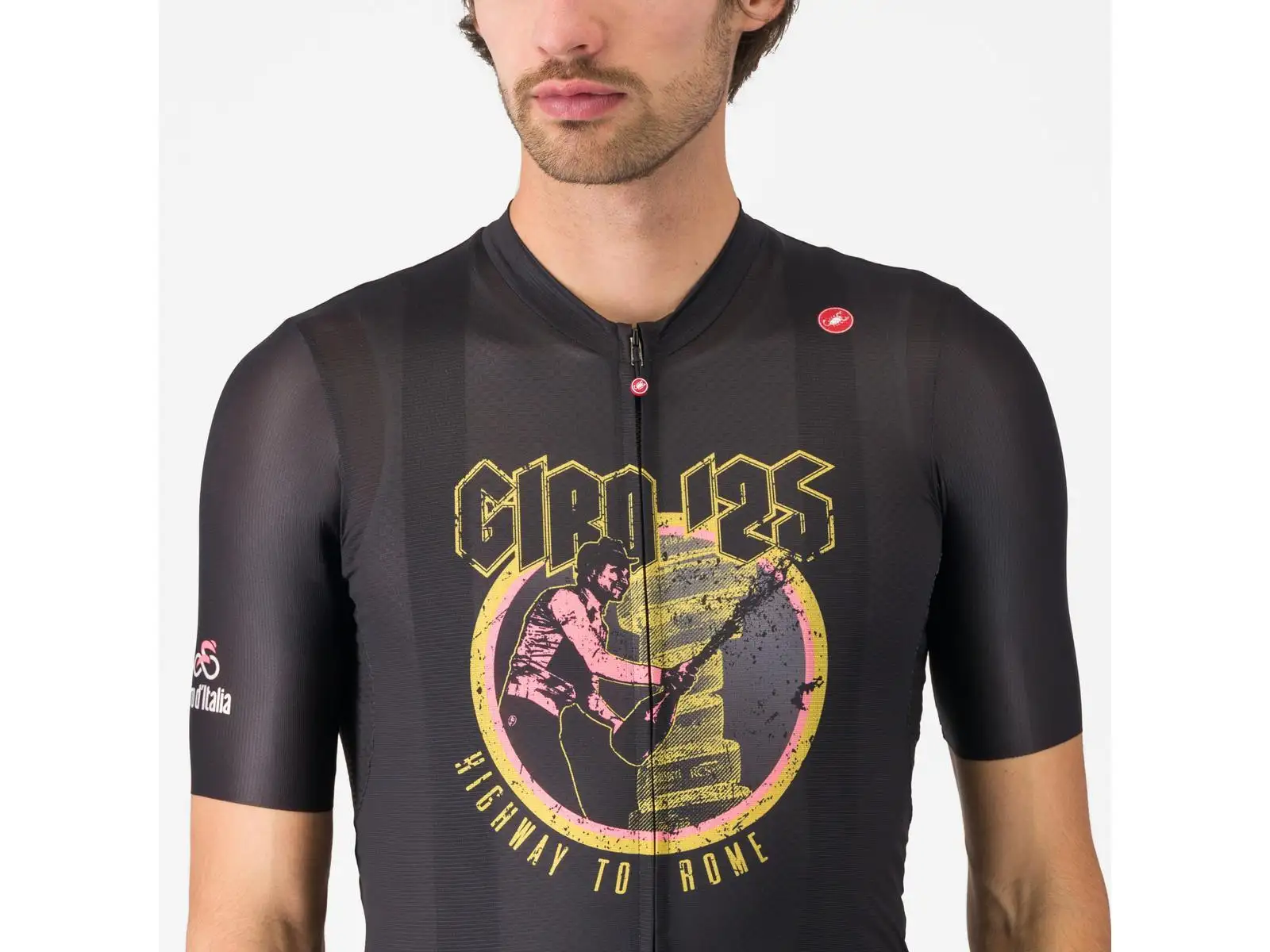 Castelli Giro Highway To Rome pánský dres krátký rukáv Nero