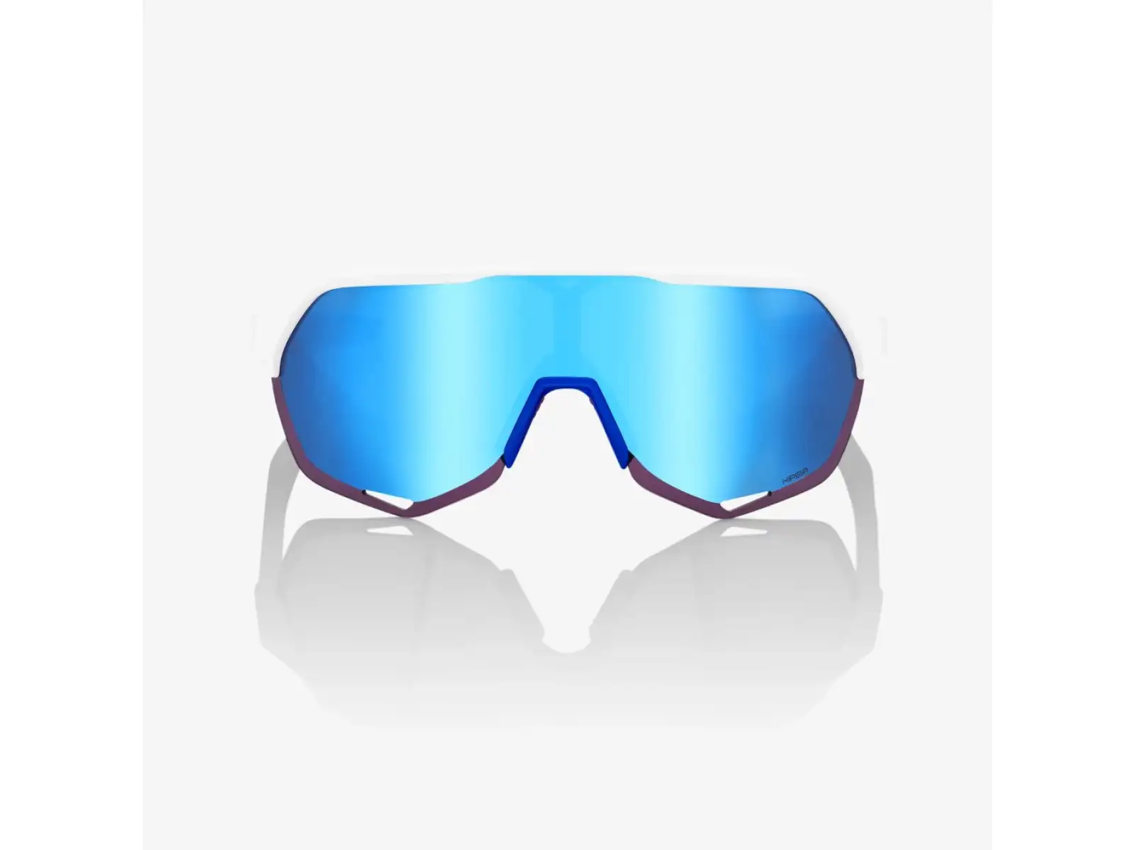 100% S2 sportovní brýle TotalEnergies Matte White/Metallic Blue/Blue Multilayer