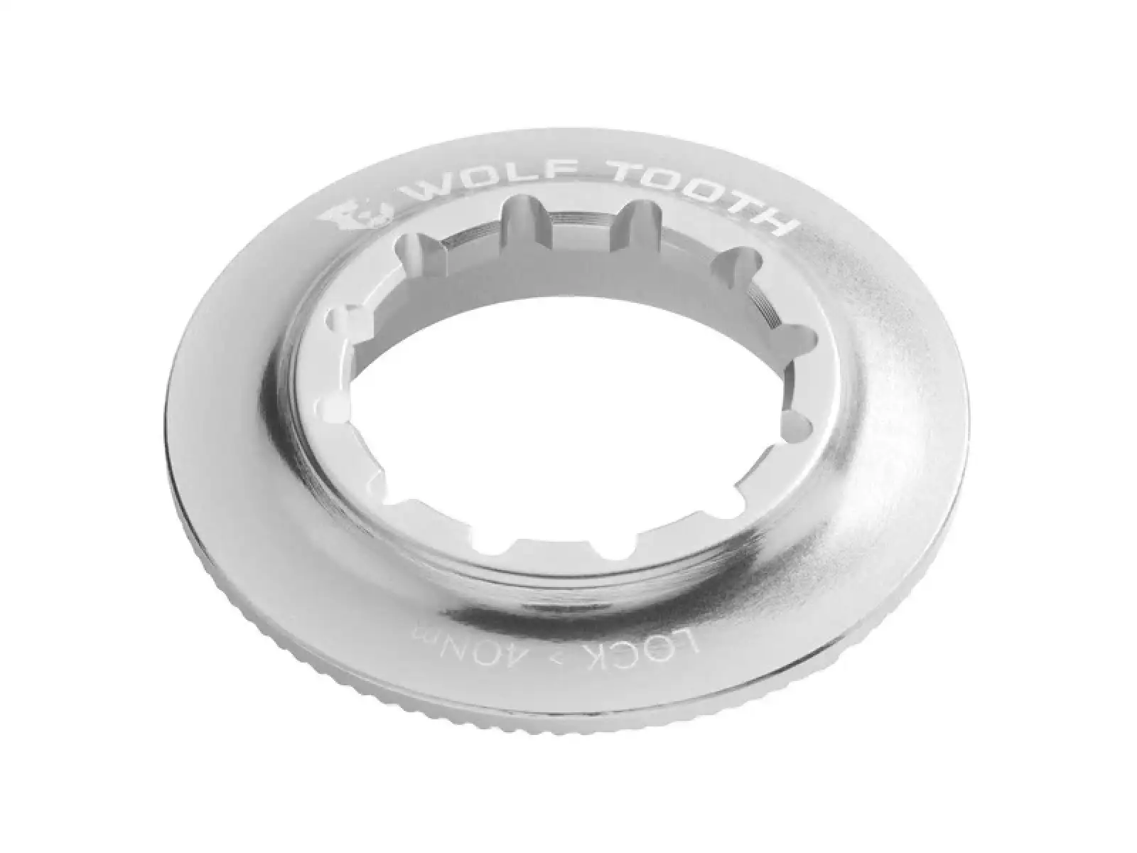 Wolf Tooth matice Centerlock Rotor Internal Spline raw stříbrná