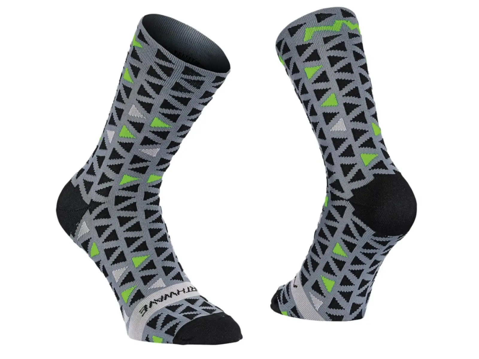 Northwave Triangle pánské ponožky Black/Green Fluo