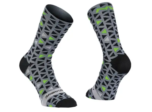 Northwave Triangle pánské ponožky Black/Green Fluo vel. M