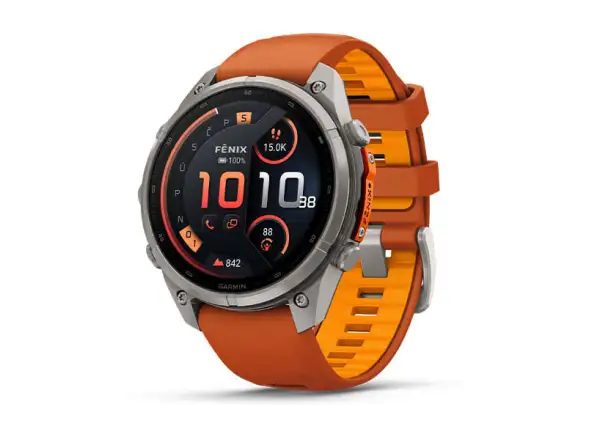 Garmin Fénix 9 Pro inReach 47 mm chytré hodinky Titanium Autumn orange/Spark orange