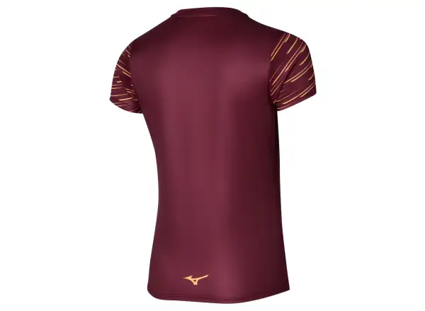 Mizuno Graphic Tee dámské běžecké triko cabernet