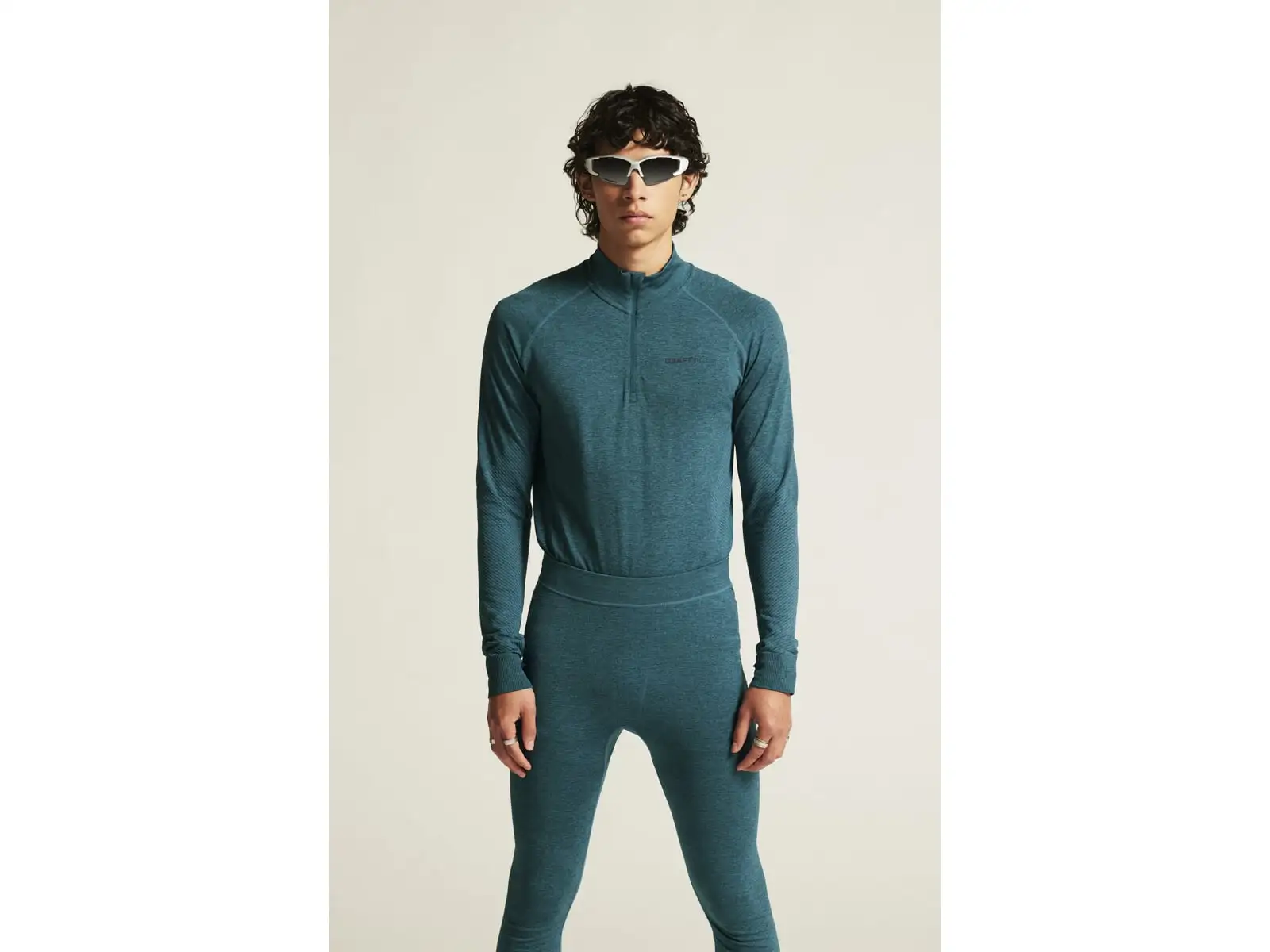 Craft Core Dry Active Comfort Zip pánské triko dlouhý rukáv zelená