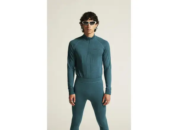 Craft Core Dry Active Comfort Zip pánské triko dlouhý rukáv zelená