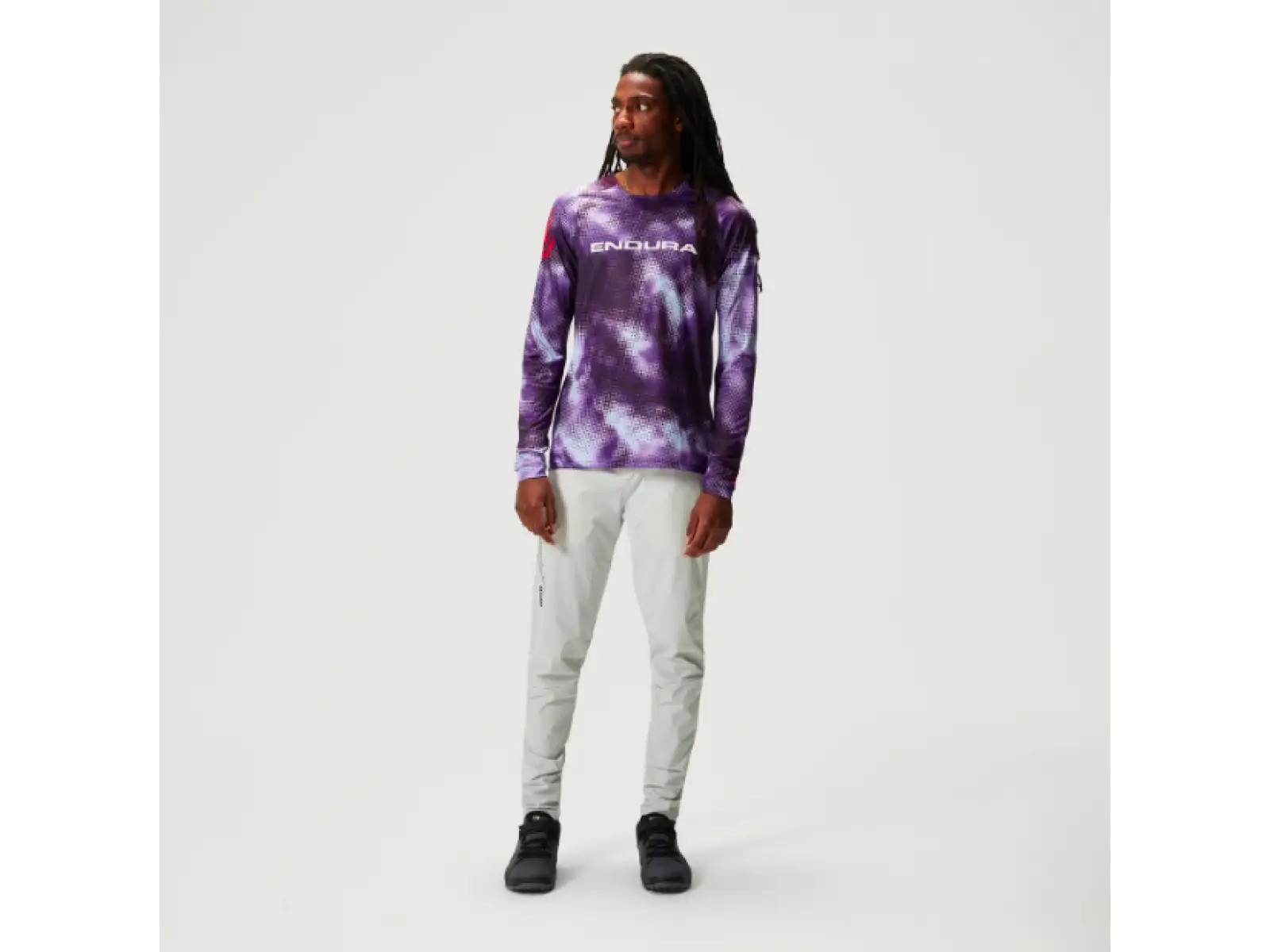 Endura Pixel Cloud pánský dres dlouhý rukáv Purple
