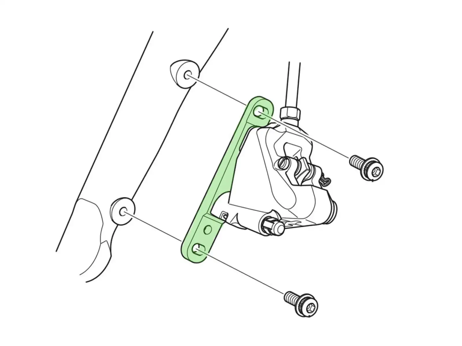 Shimano Flat Mount adaptér přední 140 mm/160 mm