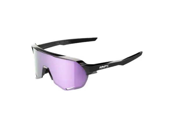 100% S2 sluneční brýle Polished Black/HiPER Polarized Lavender Mirror