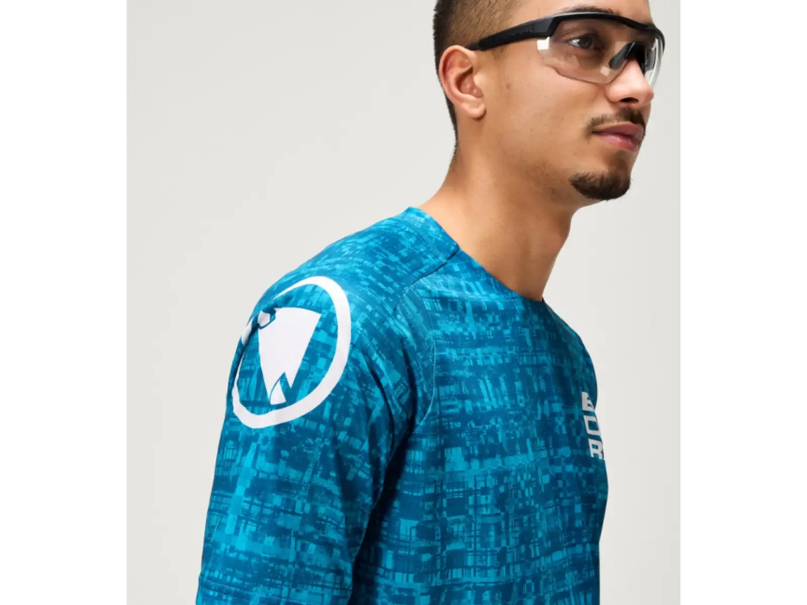 Endura LTD Grid Print pánský dres krátký rukáv Atlantic