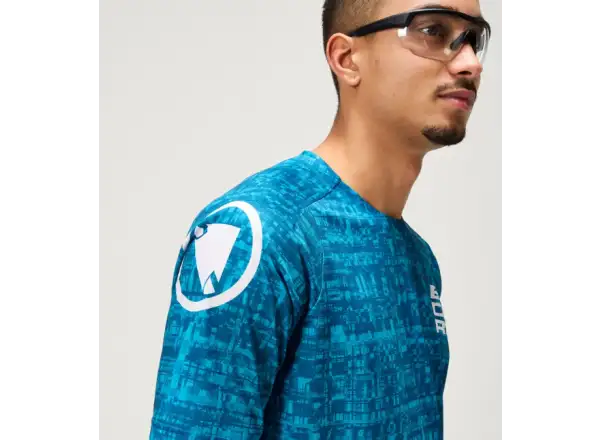 Endura LTD Grid Print pánský dres krátký rukáv Atlantic