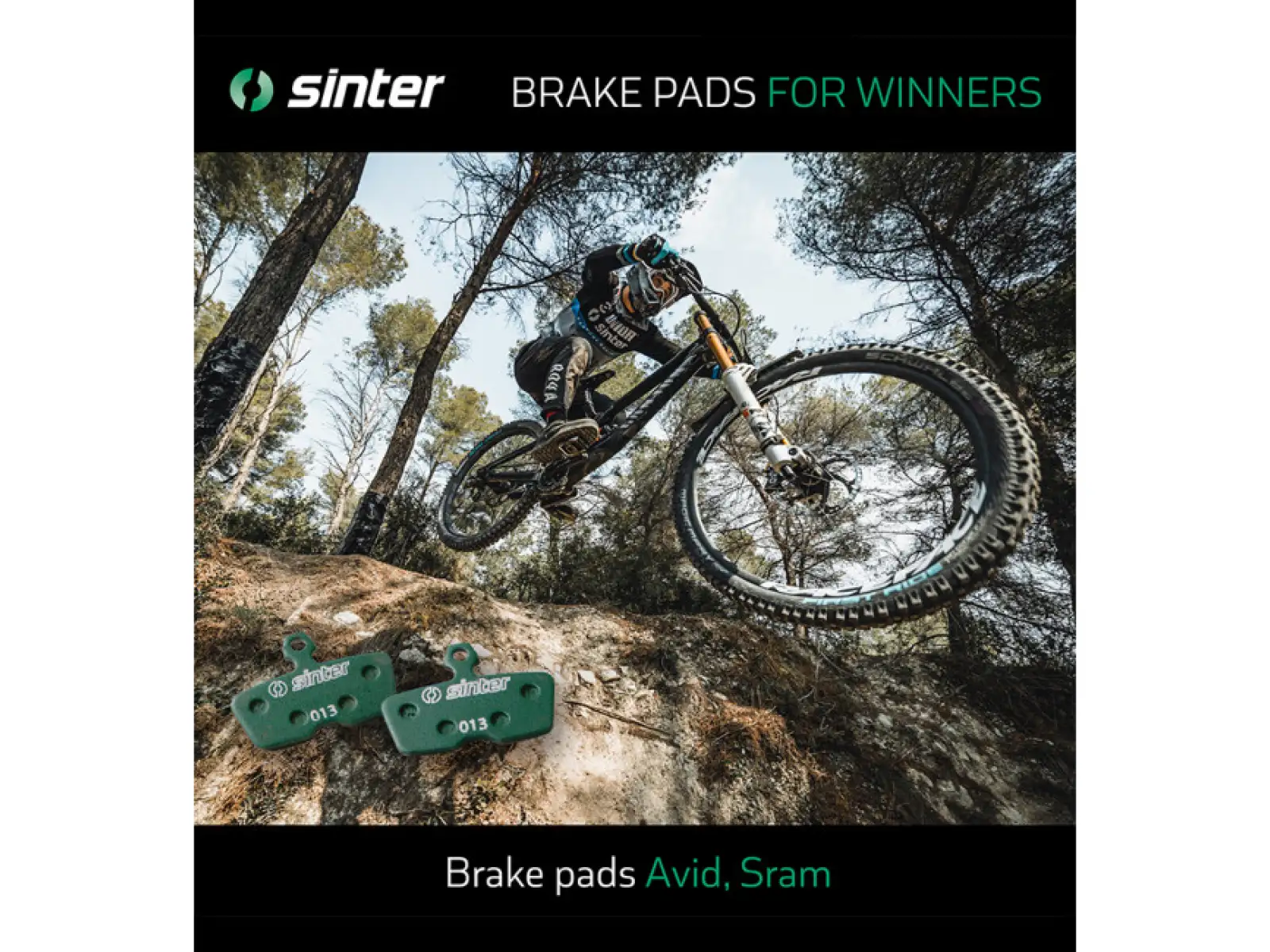 Sinter Sram Code, Guide brzdové destičky polymer zelená