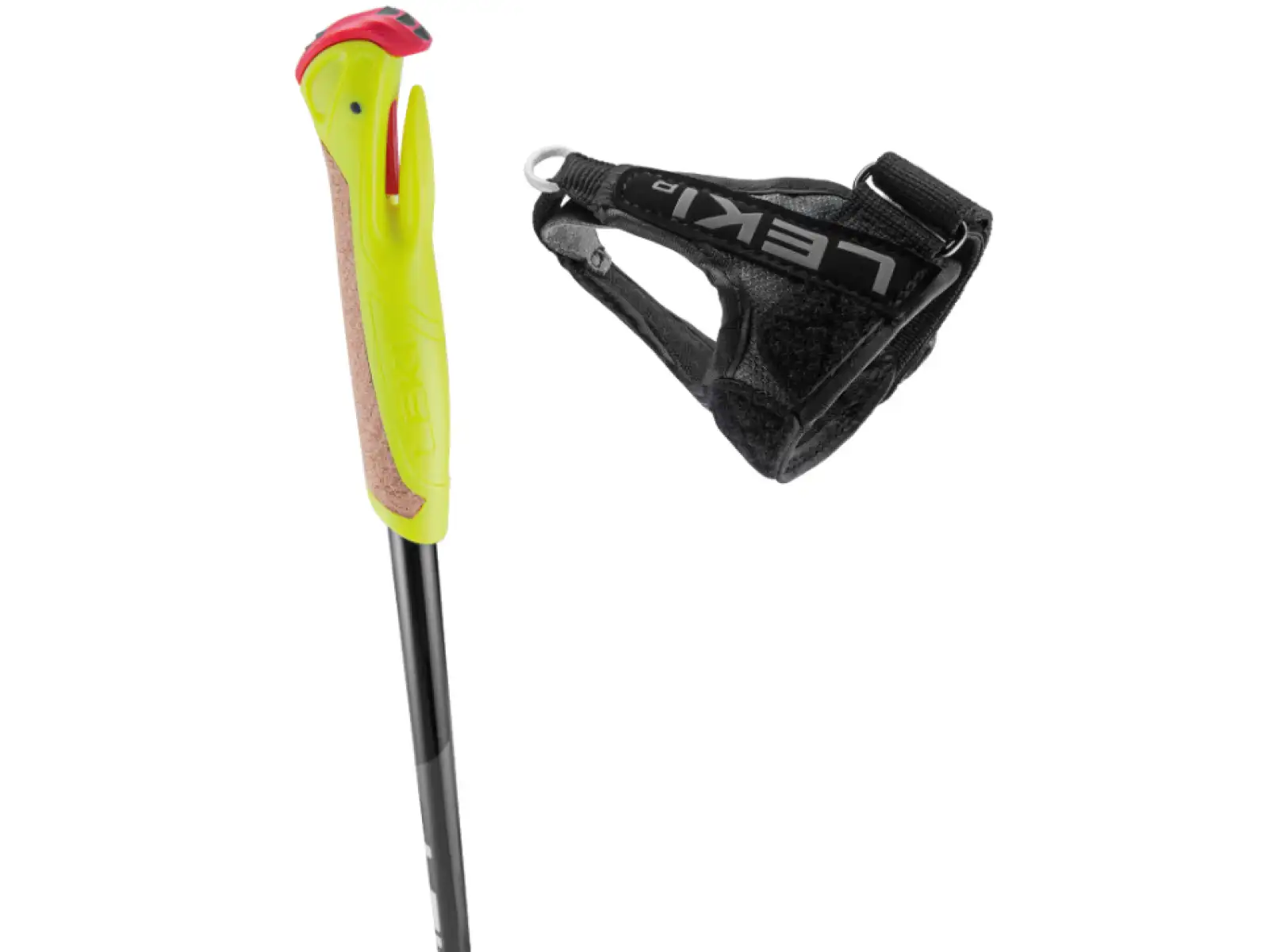 Leki XTA 5.5 Jr. dětské běžecké hole Black/White/Neon yellow