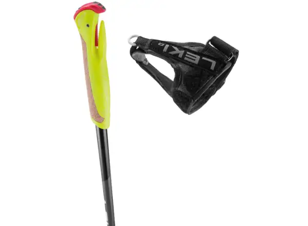 Leki XTA 5.5 Jr. dětské běžecké hole Black/White/Neon yellow