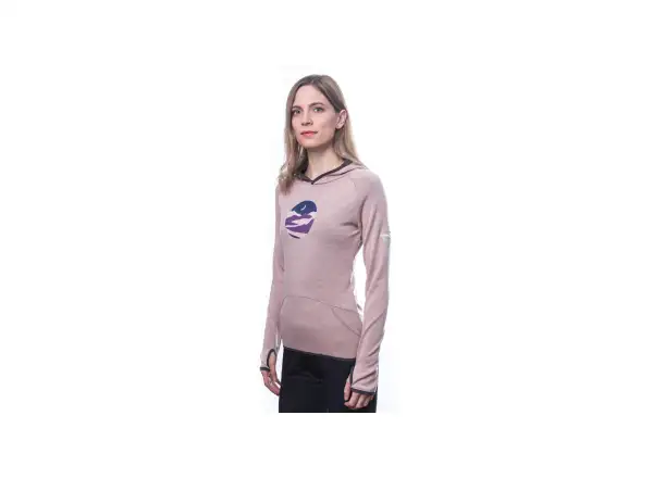 Sensor Merino Upper Triglav dámská mikina Dusty Pink